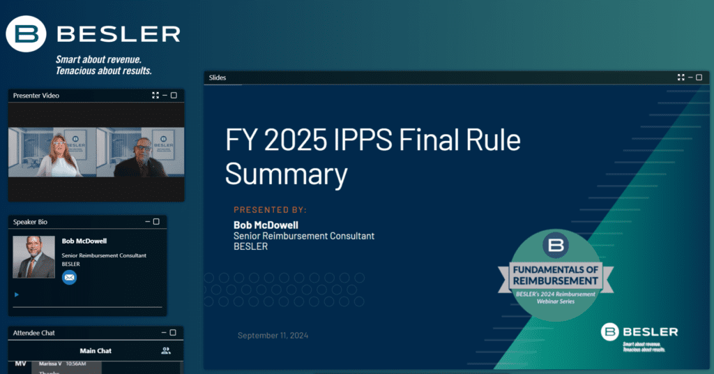 FY 2025 IPPS Final Rule Summary Webinar Screenshot