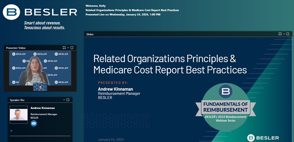 BESLER Webinar: Related Organizations Principles and Medicare Cost Report Best Practices