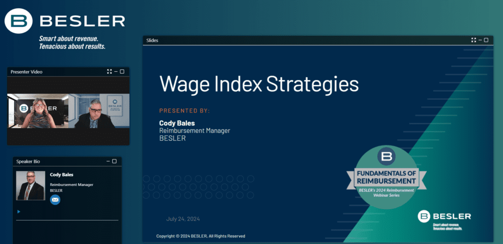 BESLER Webinar: Wage Index Strategies